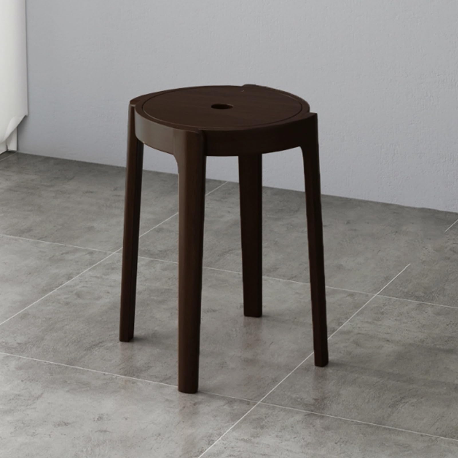 Taburetes redondos para cocina de madera apilables para hogar y aula