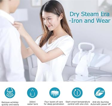 1800W Professional Steam Press, Heavy-Duty Ironing Steam Press with Large Water Tank, Plate Size: 800 x 310mm, for Laundry, Pillowcases