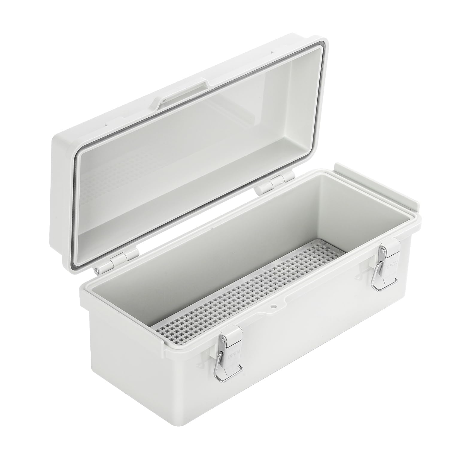 Mollom Scatola derivazione esterna coperchio grigio（260x110x100mm） | Impermeabile IP67,chiusura in acciaio inox,piastra di montaggio e staffe a muro per impianti elettrici (10.2x4.3x3.9pollici)