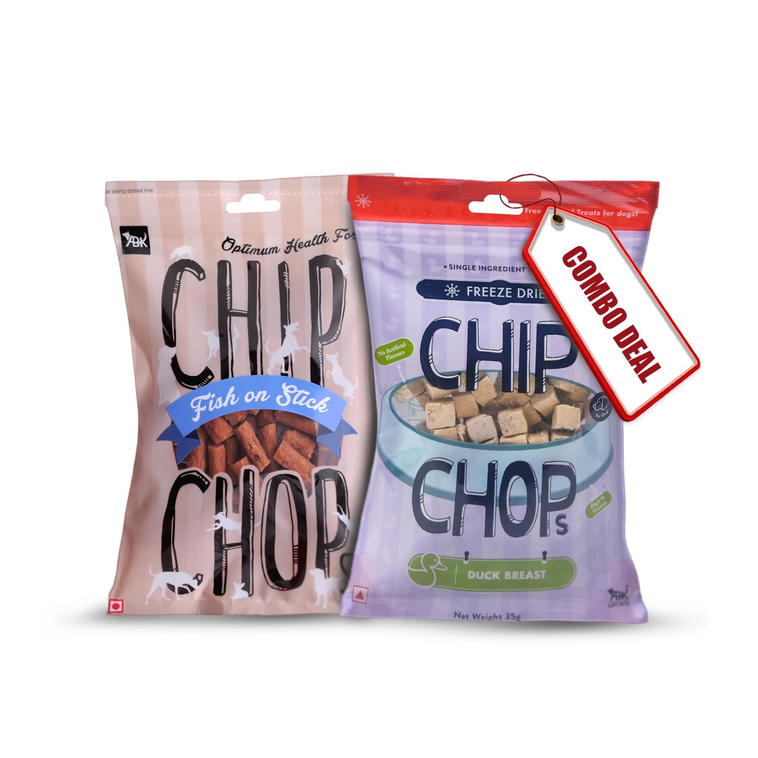 Chip Chops Combo of 1 Freeze-Dried Single Ingredients Duck Breast Dog Treats and 1 Pack of Chip Chops Fish on Stick Dog Treats with High Protein for All Dog Breeds and Life Stages (B0C7BQCBXX) Amazon Price History, Amazon Price Tracker