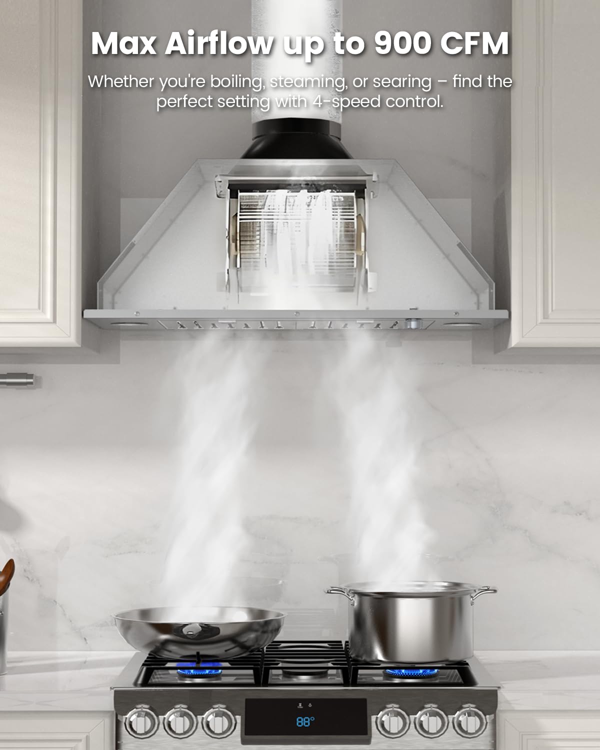Amazon.com: JOCO 36 Inch Range Hood Insert, 900 CFM Stainless
