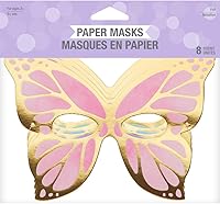Vista 6 de Máscaras de papel de mariposa dorada, 8