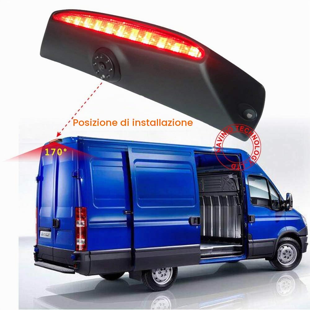 Telecamera posteriore retrovisione dell'automobile che inverte macchina di backup fotografica CCD impermeabile ad alta definizione Nero Telecamera posteriore per Fiat IVECO Daily 4 Gen 2011-2014