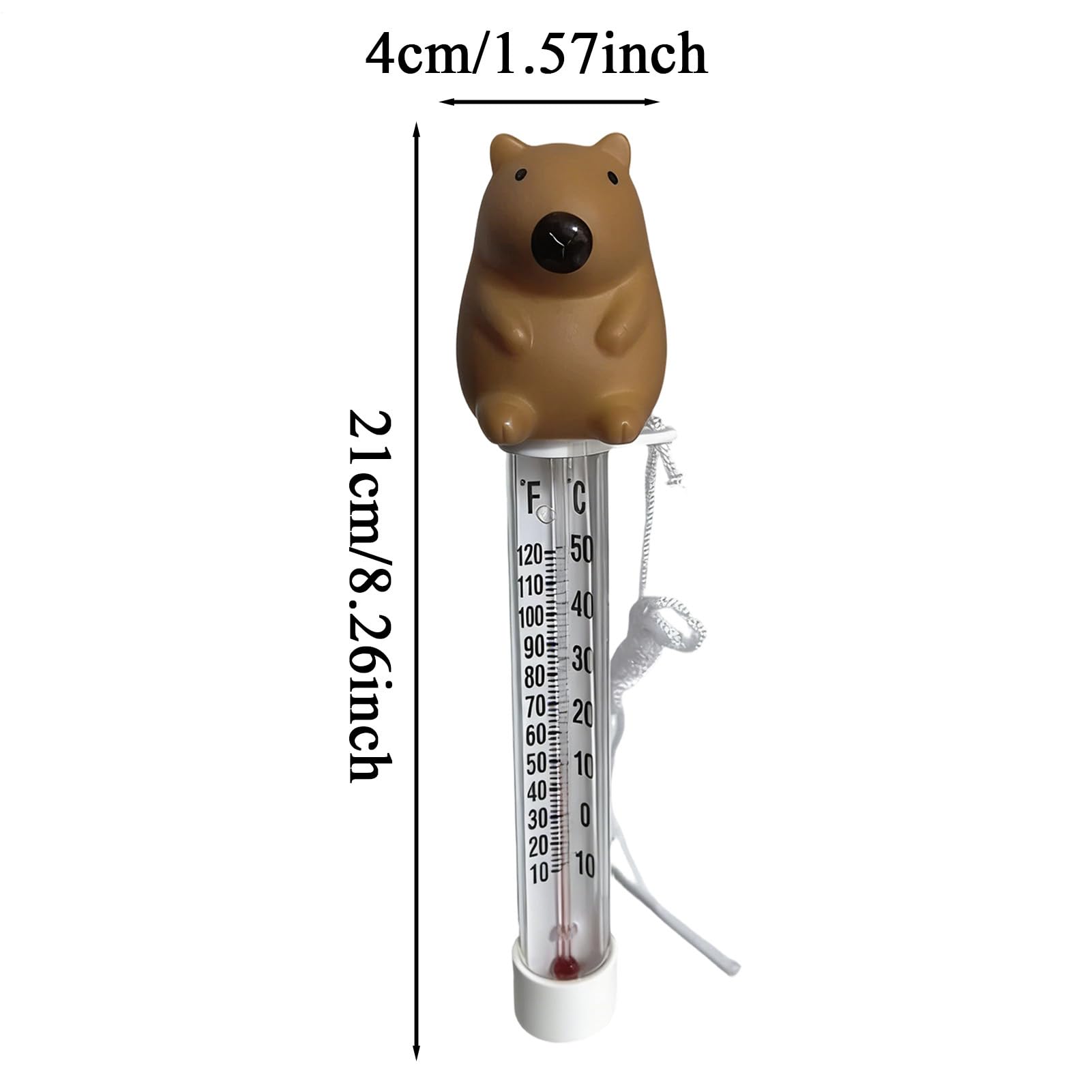 Schwimmende Poolthermometer Seetemperaturmonitor mit Capybara-Design