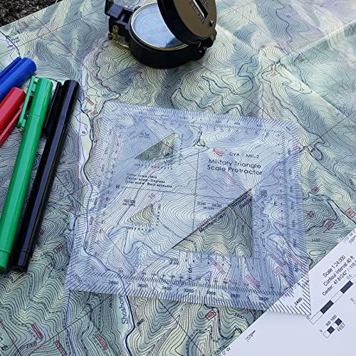 Military Map Protractor (GTA 5212) Coordinate Scale for Map Reading