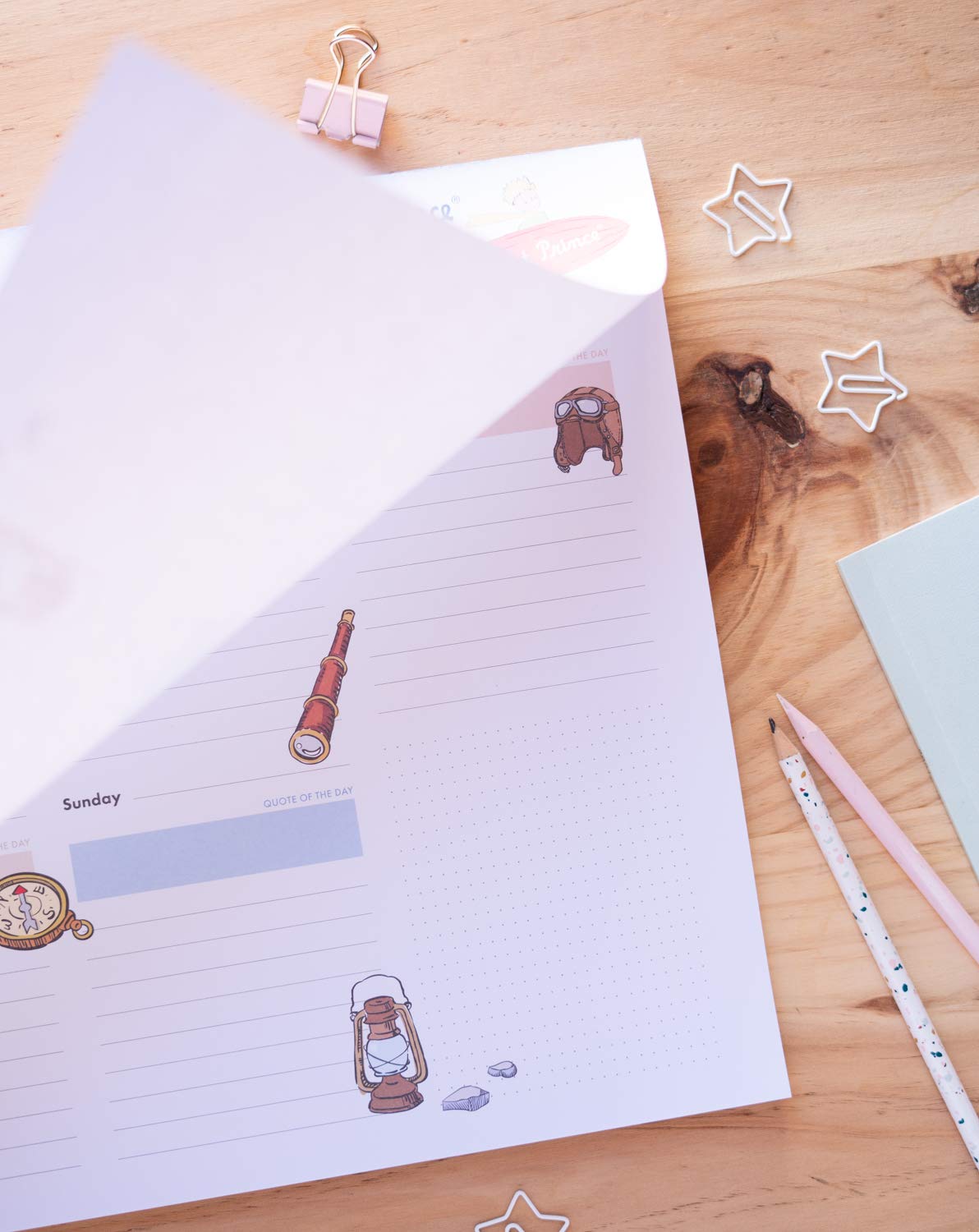 Planner Da Tavolo A3 Il Piccolo Principe - Agenda Settimanale, 54 Fogli A Strappo