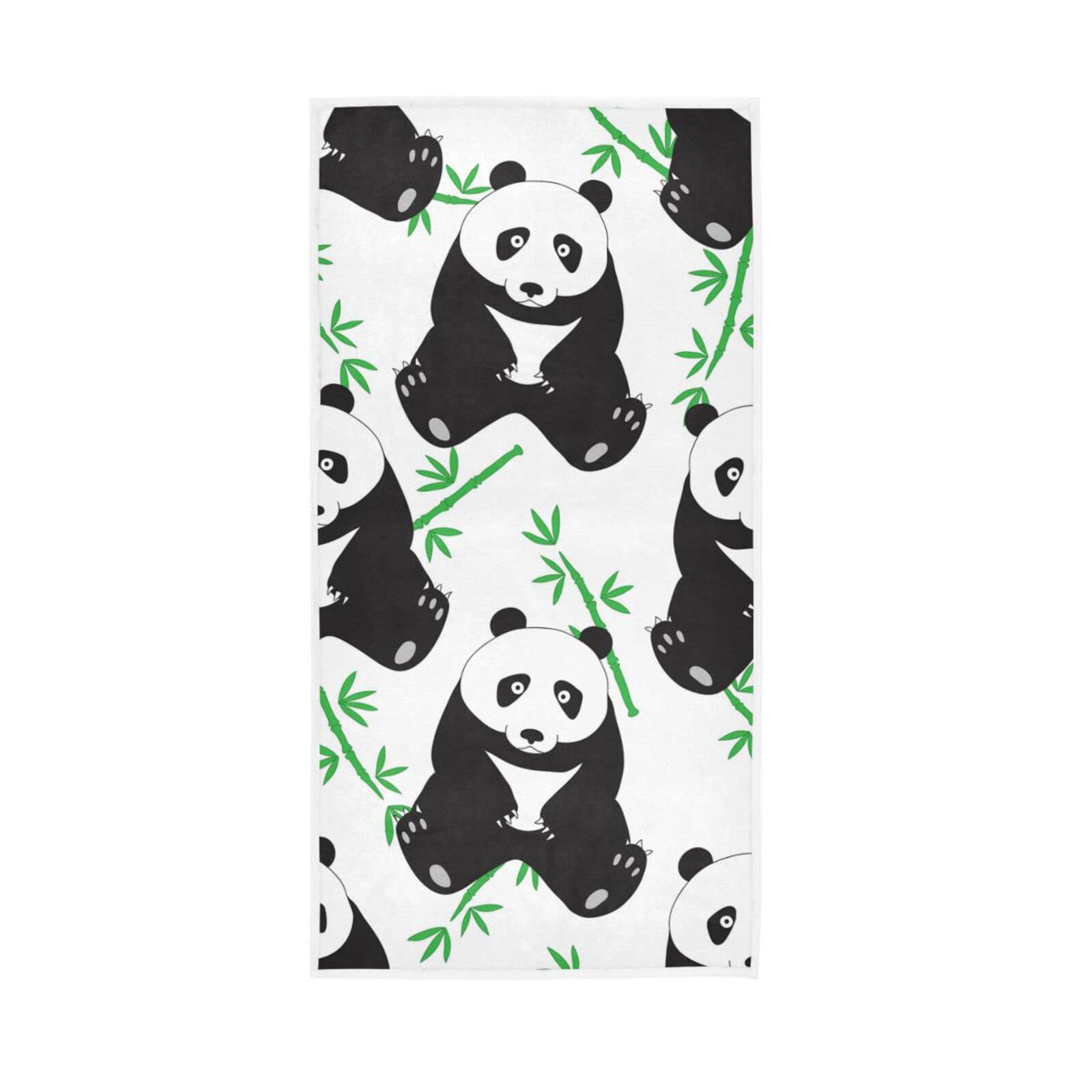LSRCPD Hand Towels Cute Animal Panda Decor Fingertip Soft Face Towel Absorbent Bathroom Kitchen Towels