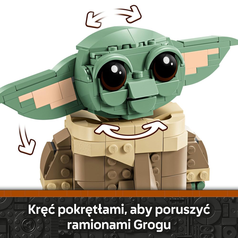 LEGO Star Wars Grogu w wózku 75403 | Kolekcjonerska figurka, zabawka dla 10-latka, prezent Star Wars dla dzieci, klocki dla chłopca i dziewczynki, 1048 elementów