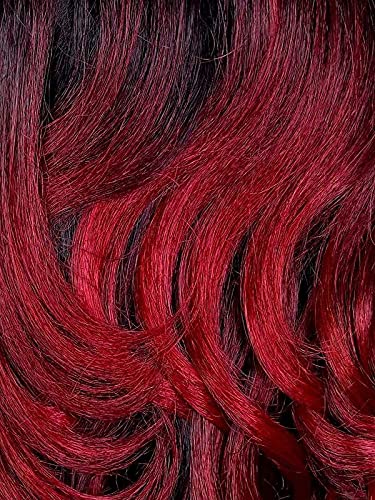 Mane Concept Brown Sugar Human Hair Mix Invisible Whole Lace Wig - BSI406 OLEANDER (SR1B/SCARLET)