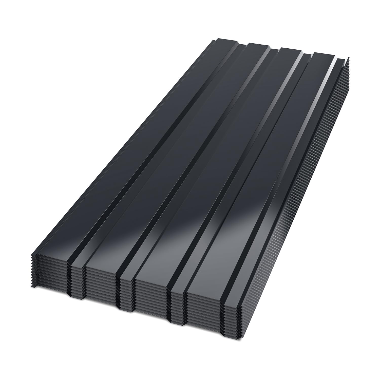 12x Chapas trapezoidales, 115 x 45 cm, 6 m², 0,3 mm, Antracita | Chapa perfilada de acero galvanizado, placas para tejado para caseta de jardín, cochera y cobertizo, con guantes anticorte