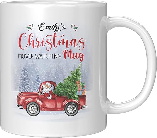 Miniatura 7 de Yeh Gift Tazas de Navidad personalizadas. Taza de café personalizada con tu nombre y nombre de miembro de la familia. Regalos familiares para