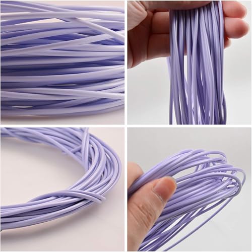 Miniatura 34 de Queenbox Tejido de ratán sintético redondo sólido de 17.64 oz (196.9 ft), material de reparación, ratán sintético de plástico para reparación