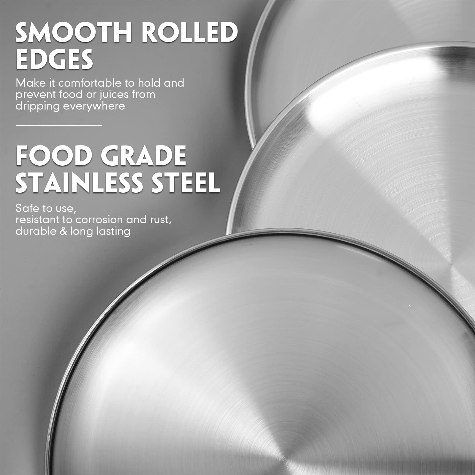 8 Pieces Pizza Pan Stainless Steel Pizza Pans Bulk Round Bakeware Pizza Trays for Oven Baking Home Kitchen Restaurant Safe Sturdy and Rust Free Reusable Pizza Baking Sheets Dishes Dinner (10 Inch)