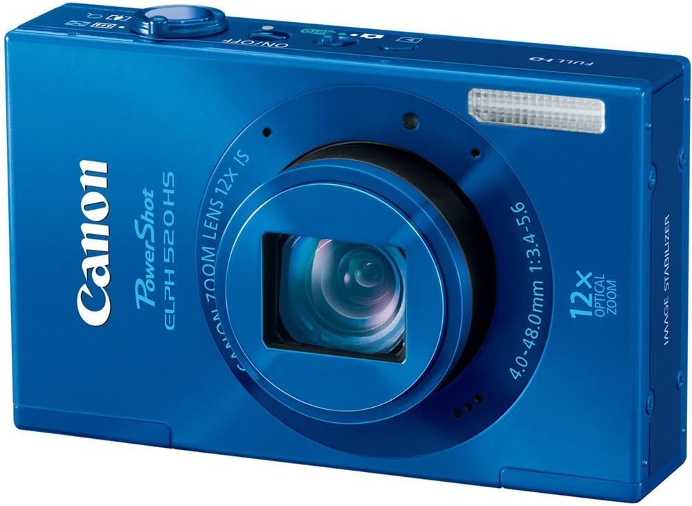 Canon PowerShot ELPH 520 HS 10.1 MP CMOS Digital Camera with 12x Ultra Wide-Angle Optical Image Stabilized Zoom Lens and Full 1080p HD Video (Blue) image 3