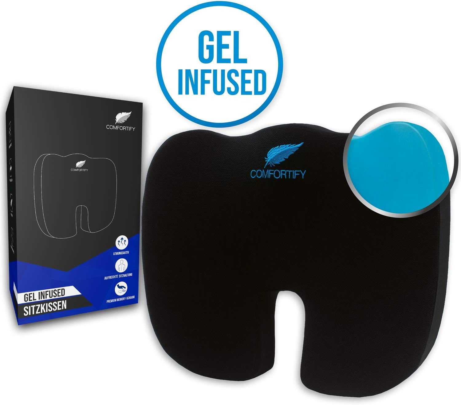 cuscino a cuneo per il dolore al coccige