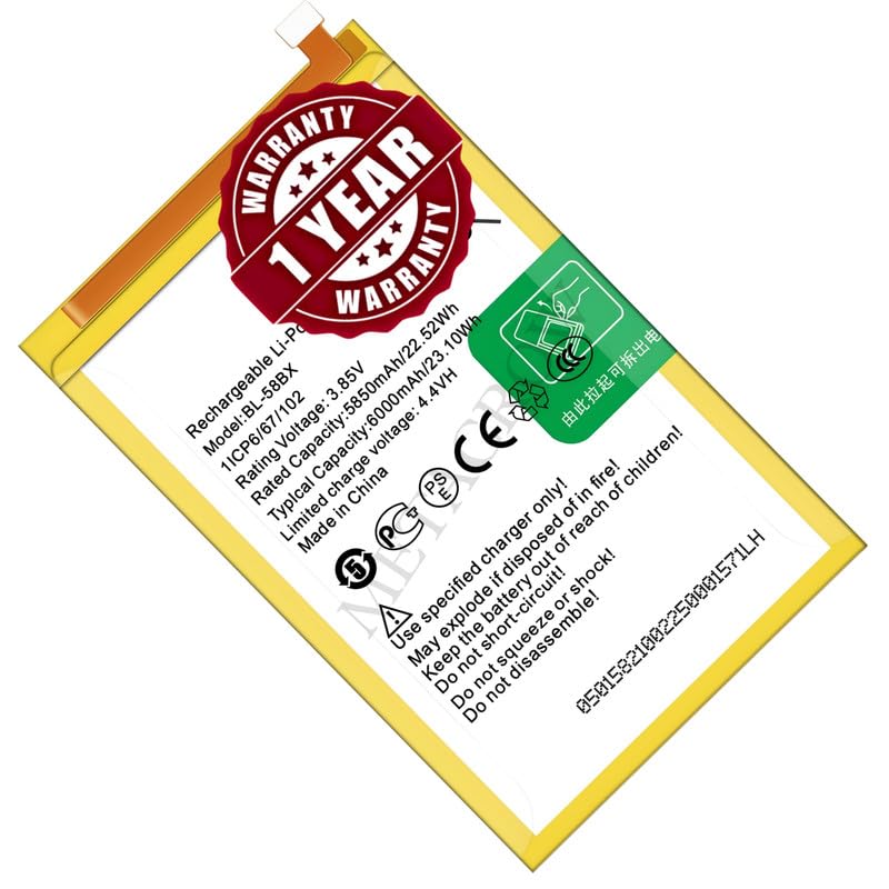 Image of Original BL-58BX Battery Compatible for Infinix Smart 5 (India) - (6000mAh) - 1 Year Warranty MC1