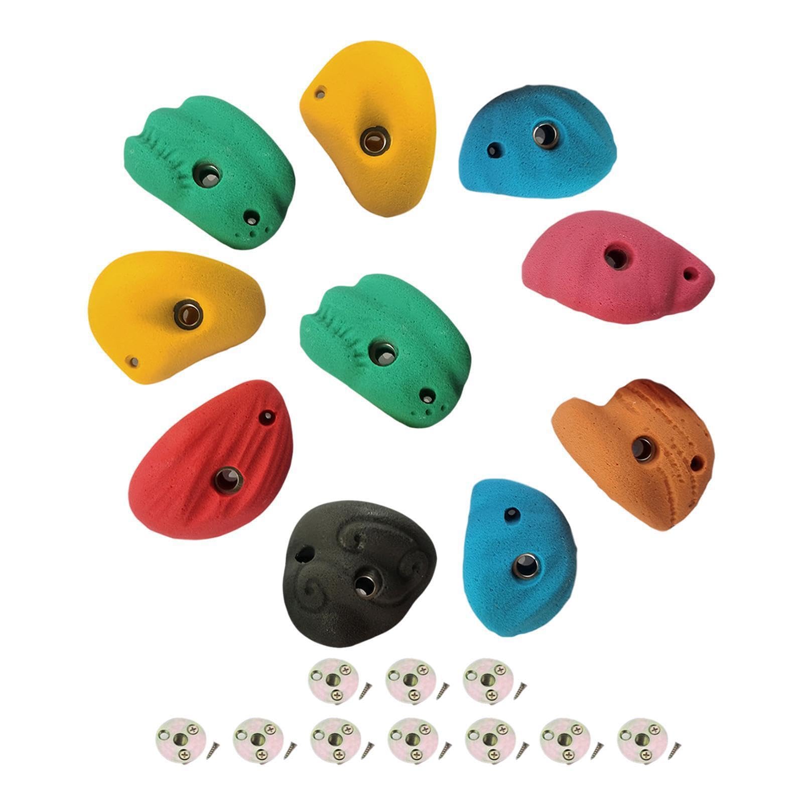 Kit per Arrampicata su Parete di Roccia per Principianti, buona Presa, Resina ad Resistenza Testurizzata, Varie Forme, Prese per Arrampicata per