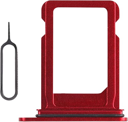 Miniatura 1 de Para iPhone 13 Ranura para tarjeta SIM roja Reemplazo Single SIM Versión para iPhone13 Adaptador de soporte de bandeja de tarjeta con anillo de goma