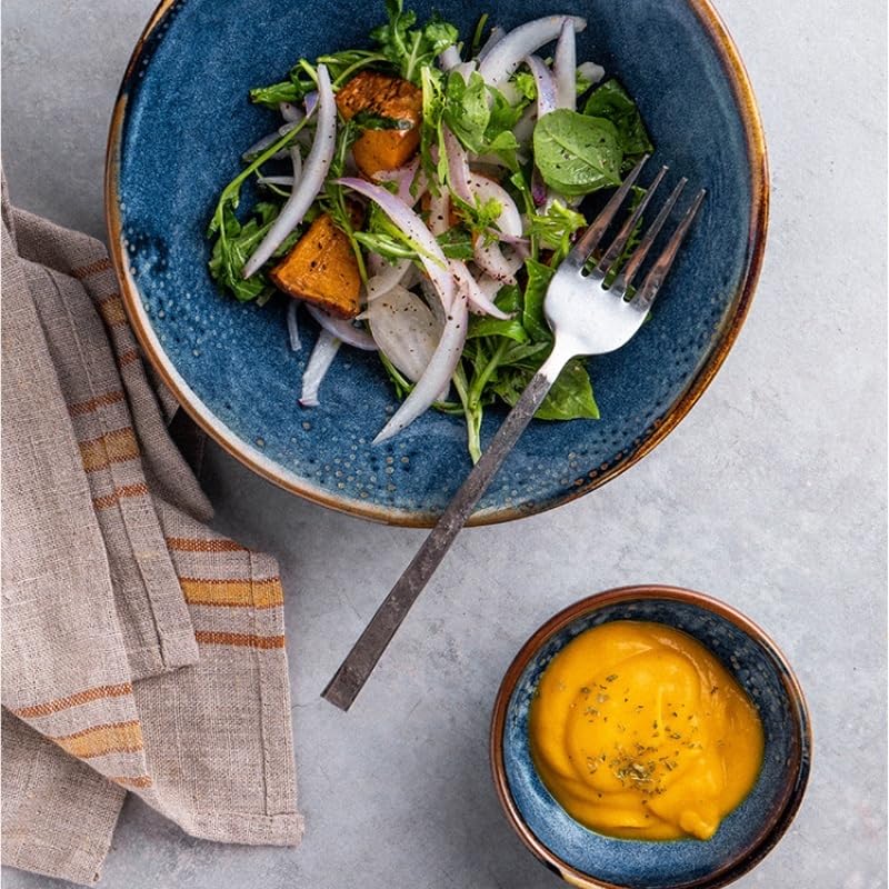 Saladier Vaisselle en céramique Moderne, Bol à Salade Simple, Bol d'apéritif en céramique, récipient à déjeuner Bol