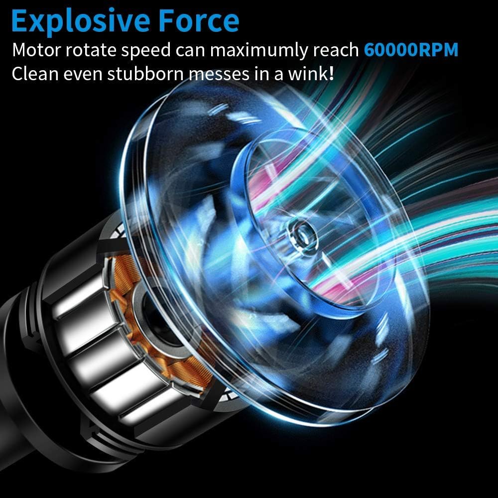 AFMAT Cordless Air Duster & Vacuum Cleaner 2-in-1, Handheld Electric Air Blower, Bye to Compressed Canned Air Spray, 60000 RMP Powerful Cleaning for Computer Keyboard Sofa Air Conditioner Car Vehicle : Electronics