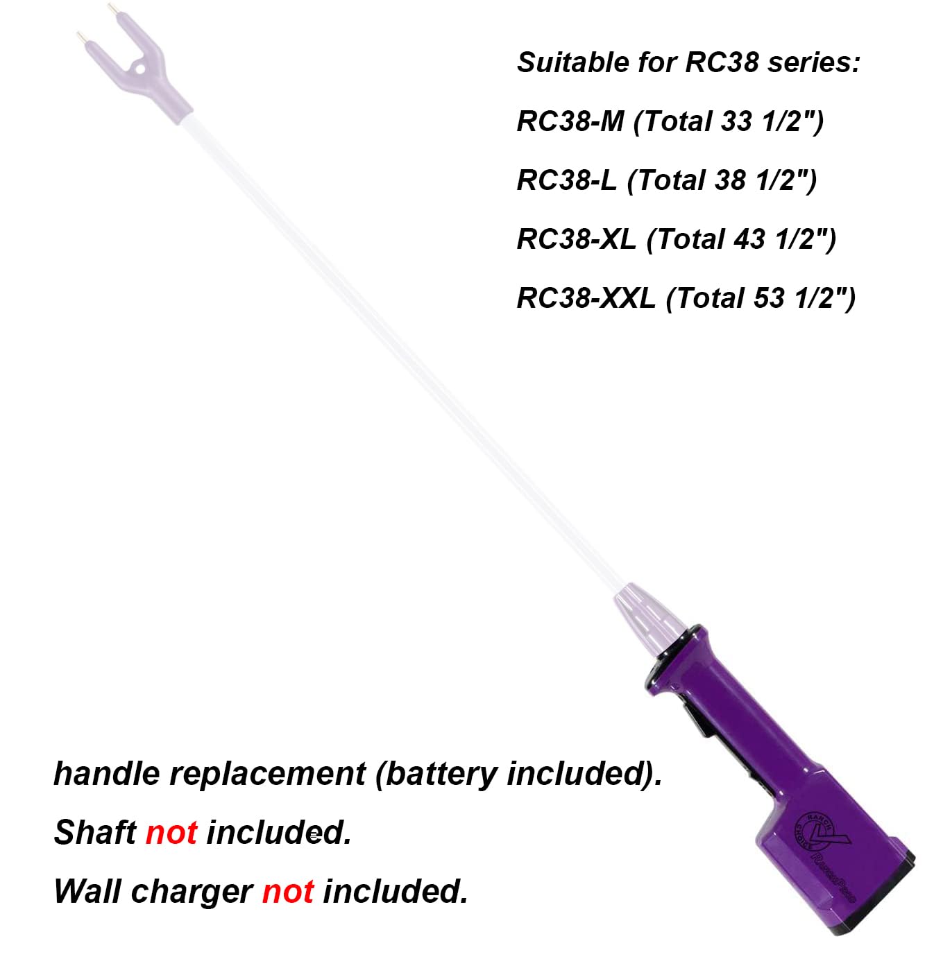 RANCH CHOICE Electric Livestock Prod Handle Replacement for RC38 Series Items