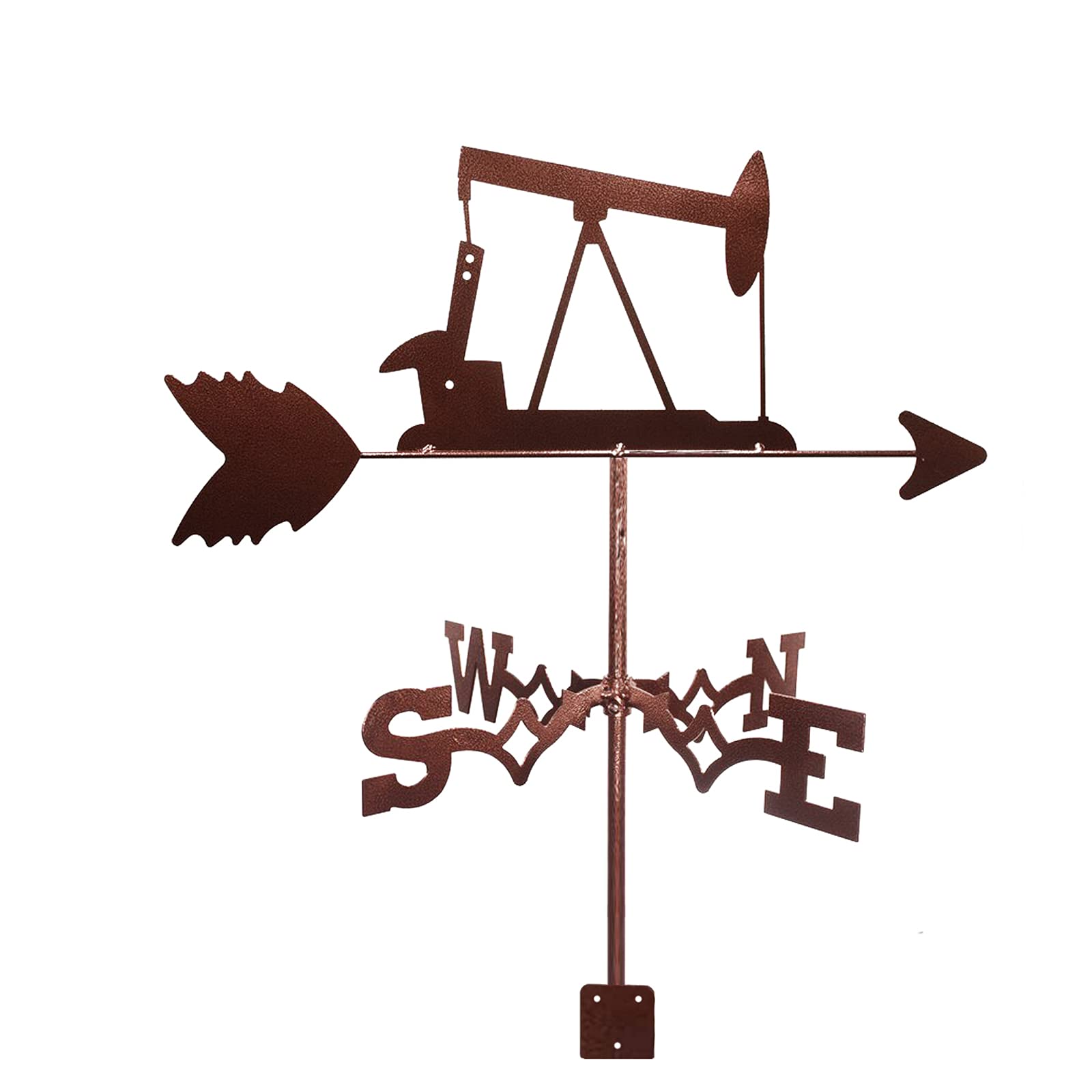 Wind Vane, Weathervane Wind Direction Indicator Swan Swordfish Three Horses Weather Vane Weathercock Measuring Tool With Mounting Bracket For Garden Patio Yard Ornament Decoration