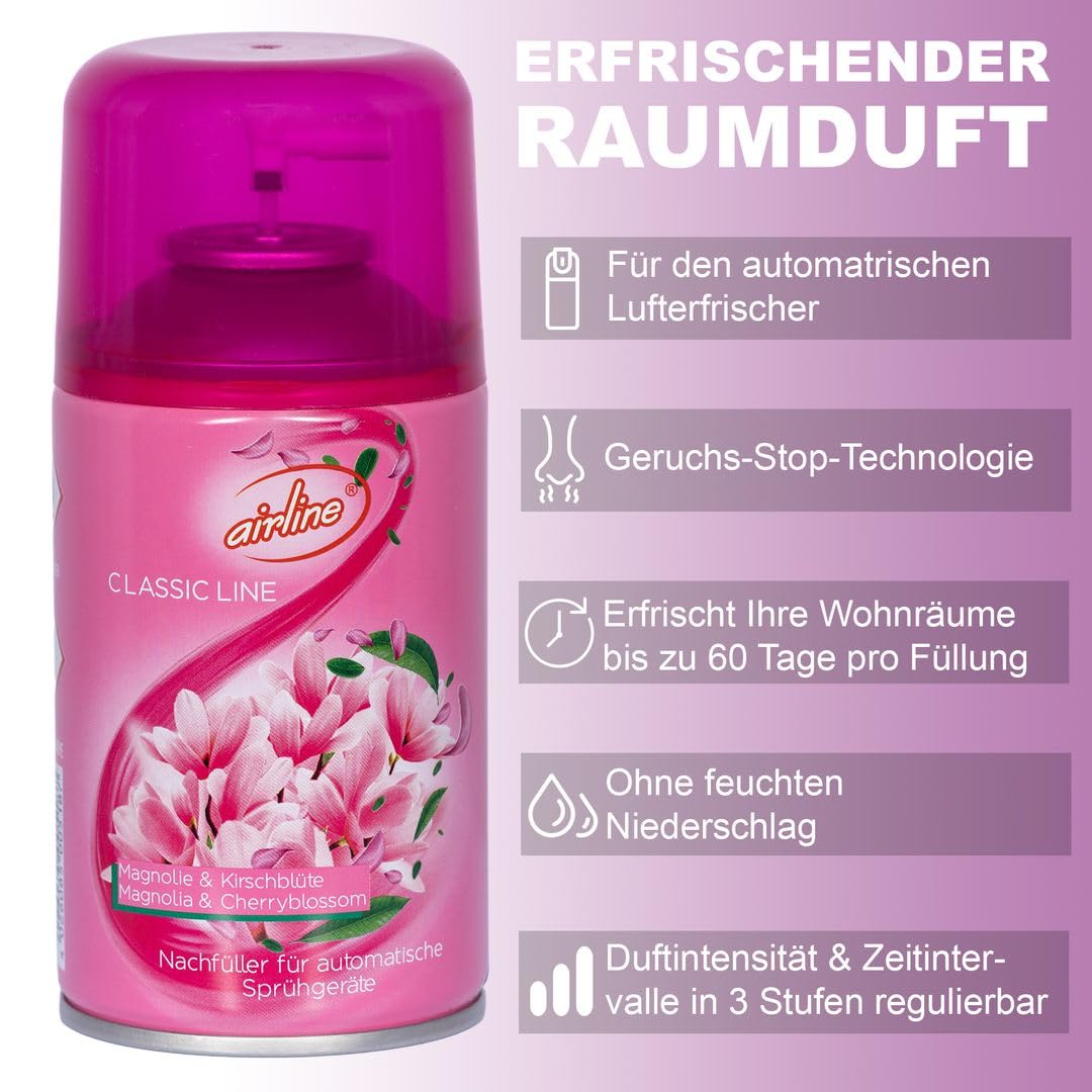 Laro Premium Airline Duftspray Klassik Line Mix Paket 6/12/24/48/96stk verschiedene hochwertige Düfte Nachfüller für automatische Spender 250ml pro Dose, Anzahl:24, Duft:Mix