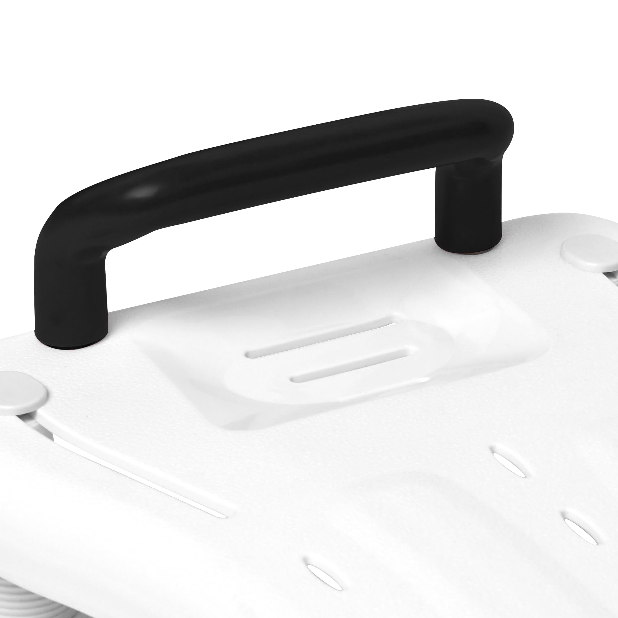Sedile per vasca da bagno per anziani, 75 x 34 cm, regolabile 41 – 63 cm, per vasche da bagno, in plastica, colore nero, manico + piastra girevole, fino a 150 kg, per adulti doccia