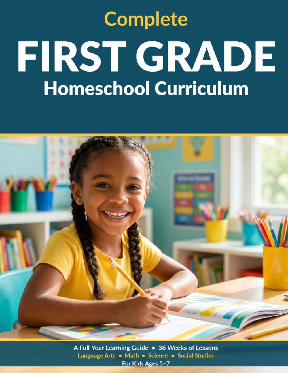 Complete First Grade Homeschool Curriculum: A Full-Year Learning Guide - Language Arts, Math, Science, Social Studies & More for Kids Ages 5-7 (Growing minds at home homeschool workbooks)