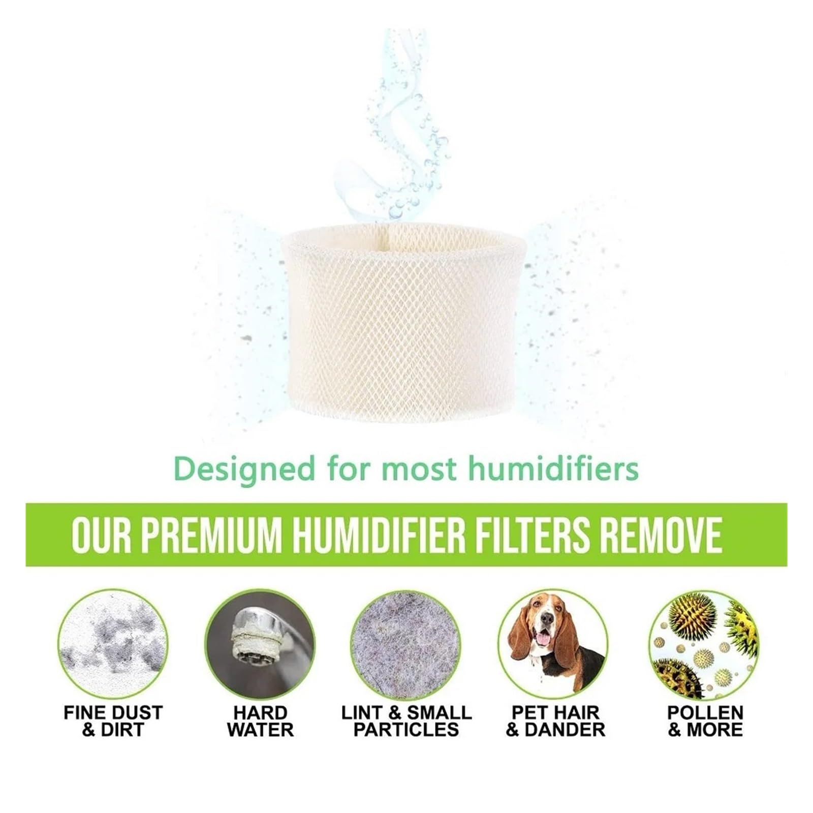 Reemplazo Del Filtro De Mecha Del Humidificador, MAF-1, MA0950, MA1200, MA1201, MA09500, MA12000, MA12001, MA12010, Compatible Con Essick, Compatible Con Emerson, Fácil Instalación