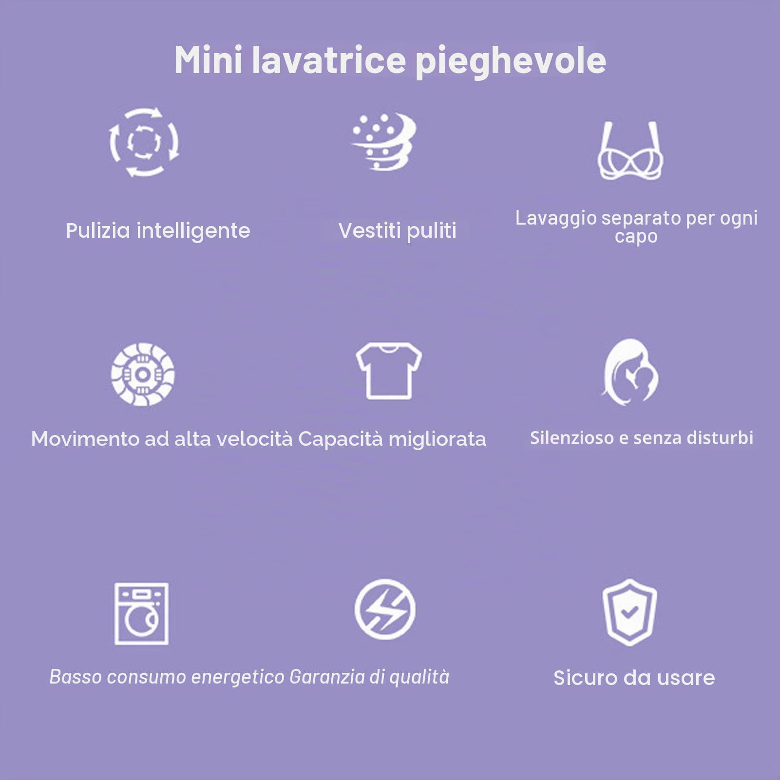 Bewinner Mini Lavatrice, Lavatrice Portatile da 11 Litri, Mini Lavatrice a Secchio Pieghevole, Asciugatrice Centrifuga, Lavatrice con Cestello di Scarico per Appartamento