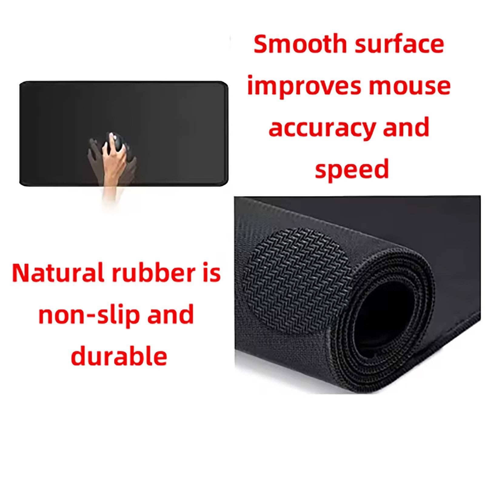 Tappetino Mouse Bianco 1400 x 600 x 3mm, Tappetino Gaming Aereo Sottomano Scrivania per Compatibile Con Tastiera Wireless e Mouse Wireless, Impermeabile Mousepad per Accessori Scrivania Gaming 4992GYL