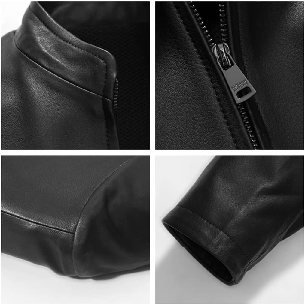 Winter Men's Leather Jacket Coat Warm