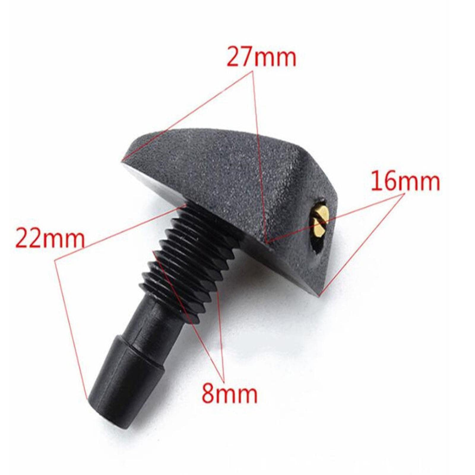 Set Di 2 Ugelli Per Lavavetri Jeep Commander (2006-2010) | Ricambi In ABS Nero Compatibili Con 04806312AA | Sostituti OE Di Qualità Per Parabrezza Pulito