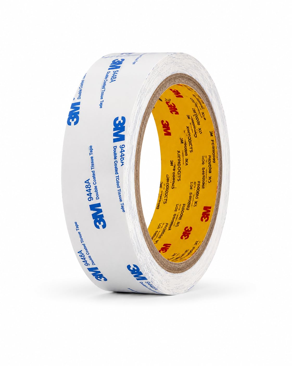 3M 9448A Double Sided Fabric Tape | Thin Double Sided Tape with High Performance | Acrylic Adhesive for Paper, Plastic, Metal, Wood and Foam (1.50 mm x 5 m)