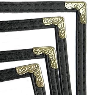 25 Gold Corner Menu Covers 8.5 x 11 Inch Double Stitched Menu Holder Single Page Menu Cover Two Clear Viewing Surfaces Restaurant Menu Covers