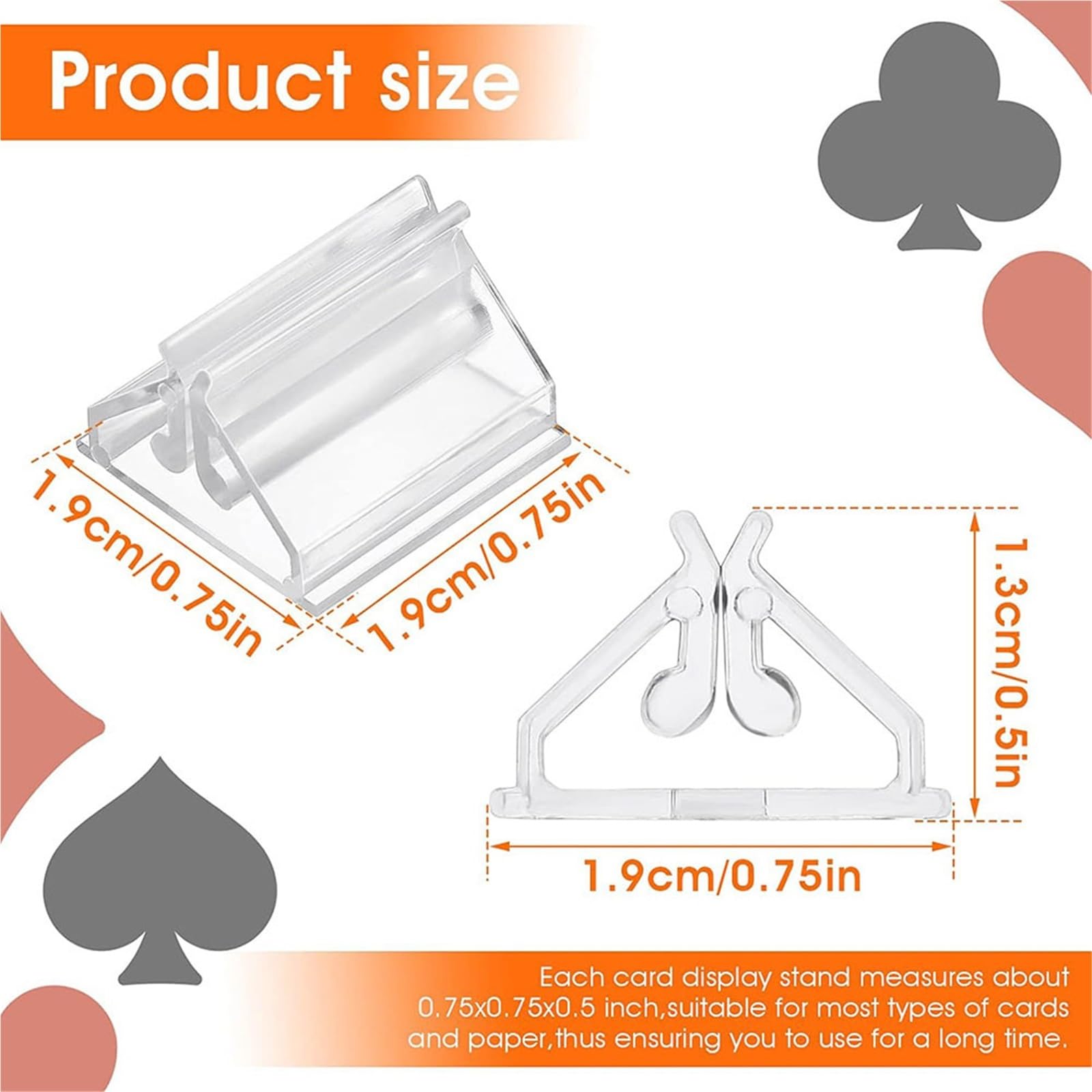 96 Stück transparente Mini-Platzkartenhalter, Tischnummern-Basisständer for Fotos, Spiele, Hochzeit, Party, Dekoration Für Party