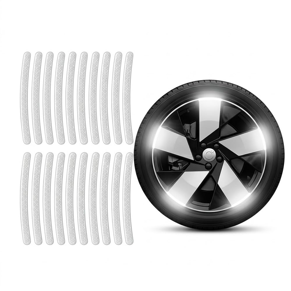 zhangqin Motorcycle Wheel Rim Reflective Stickers for CRF1100L XL750 X-ADV NC750X NX500 CB500X CRF300L CRF 300, Night Driving Safety Warning Decals, Bright Honeycomb Strip, Strong Adhesion Tape