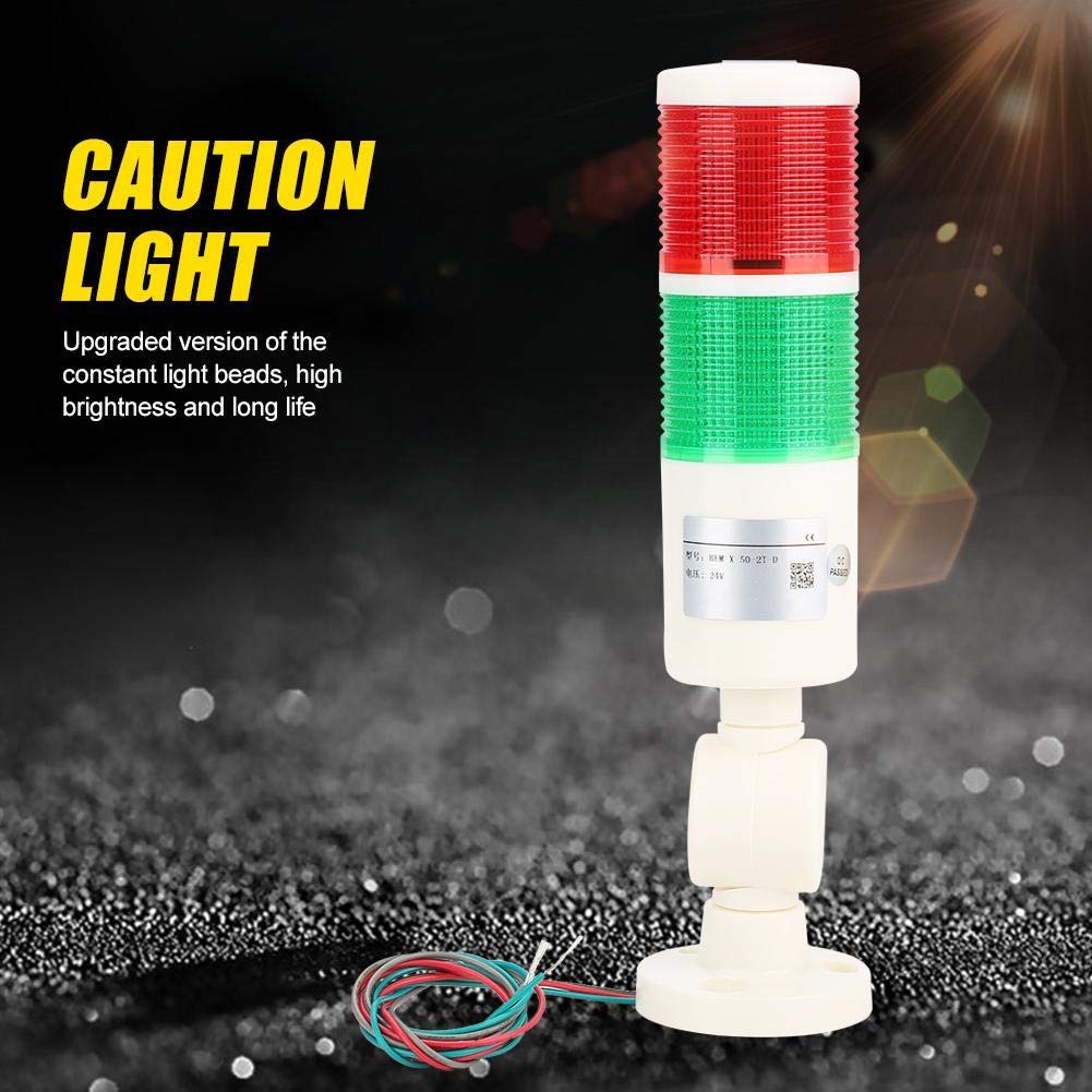 Hilitand BEM-50-2T-D 24V DC-LED-Anzeige Rotes und grünes Maschinen-Warnlicht als ABS-Metall-Warnsignal