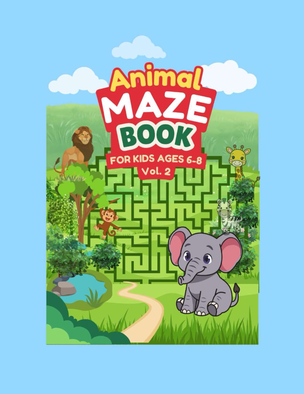 Animals Maze Book Ages 6-8 - Vol. 2 (Animal Maze Books for Kids Ages 6-8)