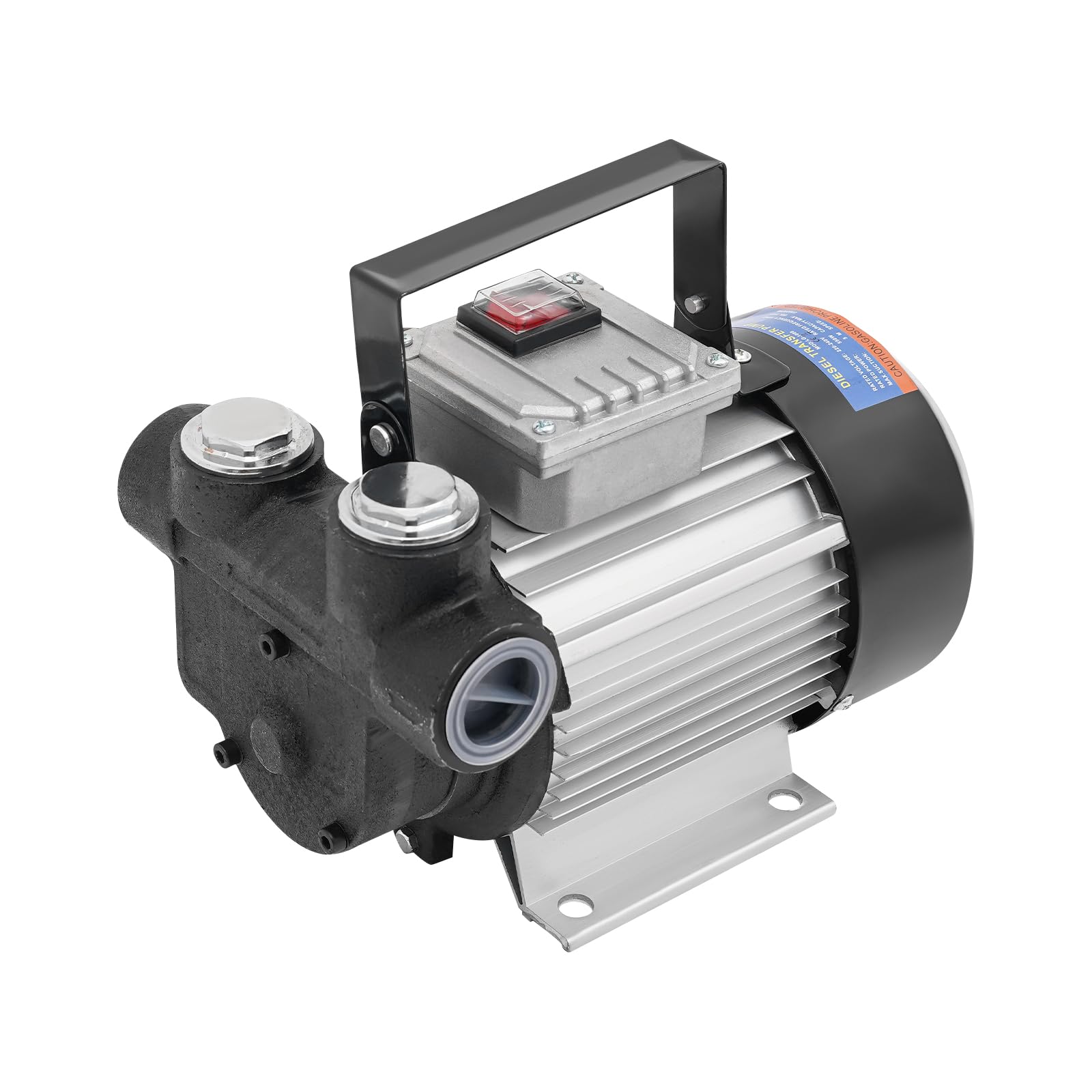 230V Selbstansaugend Dieselpumpe, Selbstansaugende Diesel-Umfüllpumpe, 60L/min 550W Kraftstoffpumpe mit Manuell Pistole, 4M + 2M Schlauch - EU Stock