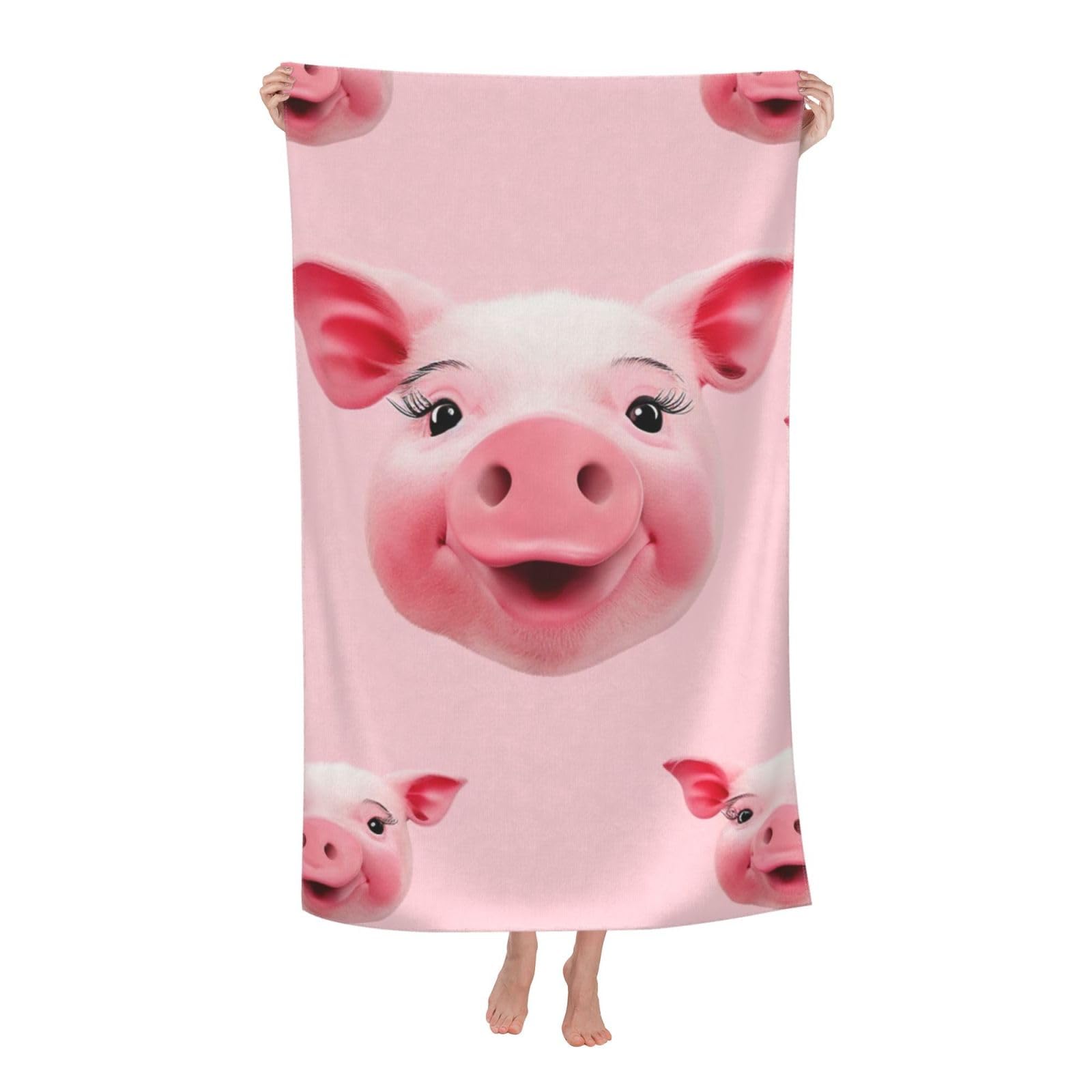 HLBSDM Smiling Beach Towel 52 x 32 in Vacation Essentials Quick Dry Sand Free Pool Swim Towel Super Absorbent Bath Towels Oversized Gym Towels Travel Blanket Gift