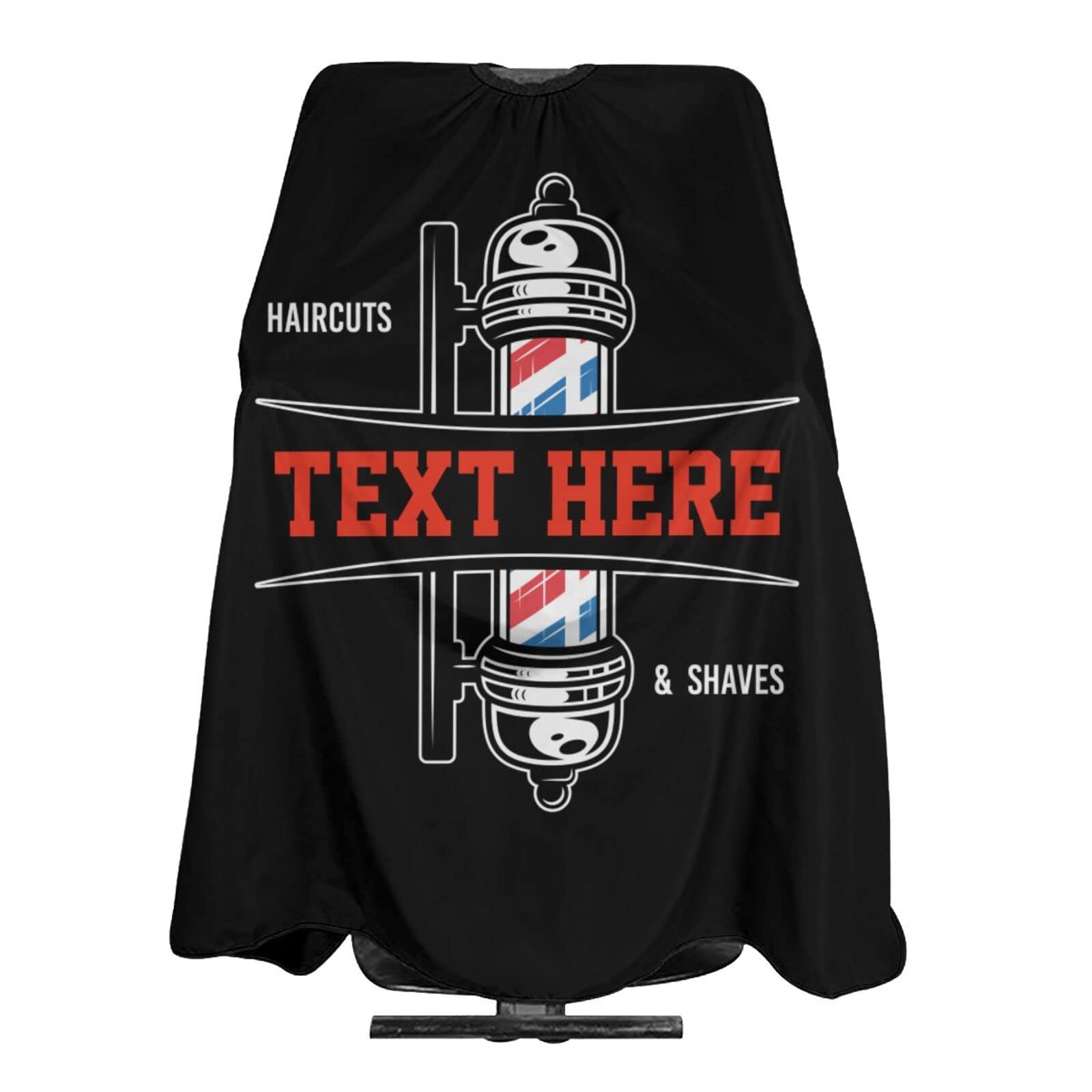 Custom Barber Haircut Shaves Barber Cape Personalized Haircut Cape with Your Text Name Logo Salon Haircut Apron Customized Unisex Hair Cutting Cape Barber Hairdressing Cape for Men Women