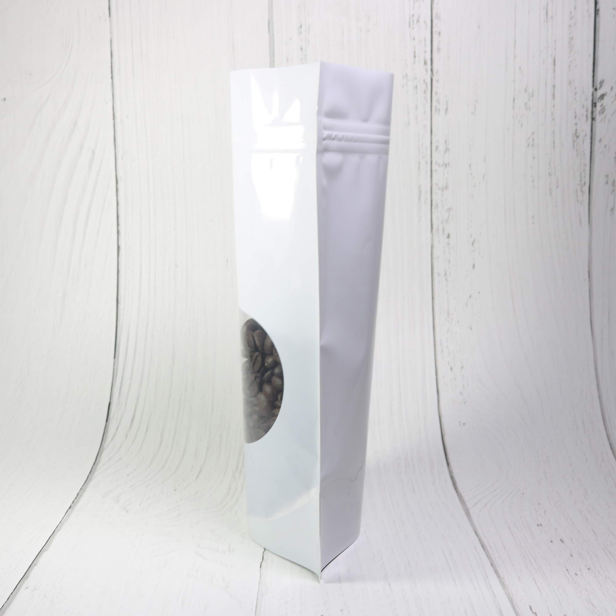 Doble cara, color mate/brillante, con funda de soporte para ventanas redondas transparentes, almacenamiento