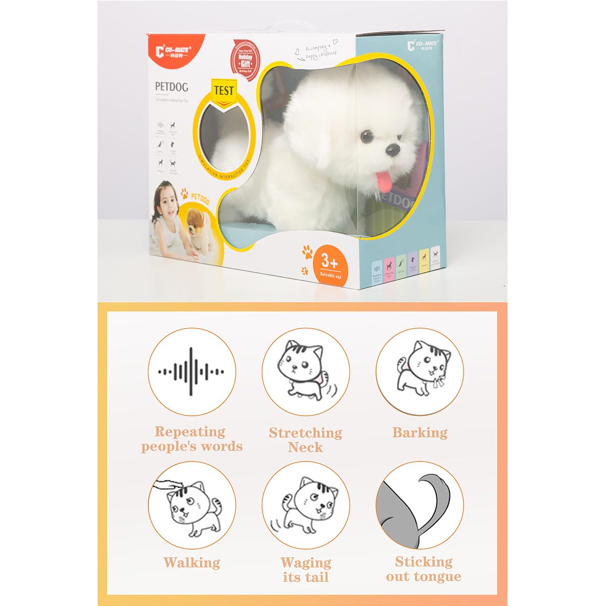 Amazon.co.jp: CU-MATE ぬいぐるみ インタラクティブ マルチーズ