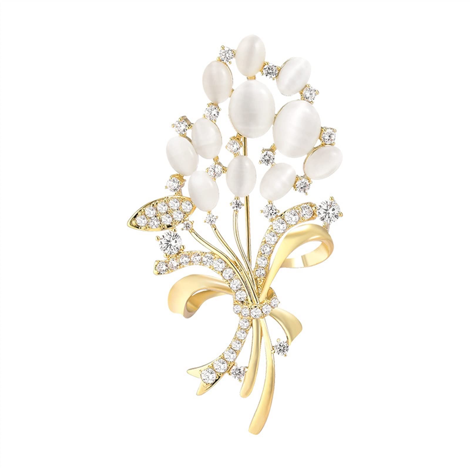 Broche de cobre elegante con microincrustaciones para vestidos de lujo 5