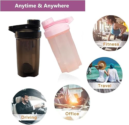 Miniatura 2 de Un elegante mezclador de proteínas verdes sin BPA para gimnasio con batidor de plástico, sin piezas metálicas, tapa de bucle moden, apto para