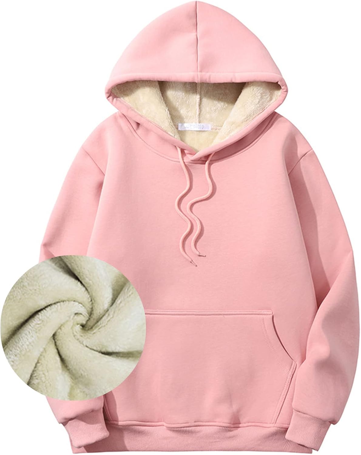 Men's Winter Hooded Sweatshirt Fleece Sherpa Lined Hoodie Casual Warm Pullover with Pocket