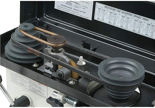 Miniatura 7 de Shop Fox W1667 12 HP Prensa de taladro oscilante de banco superior de 8-12 pulgadas