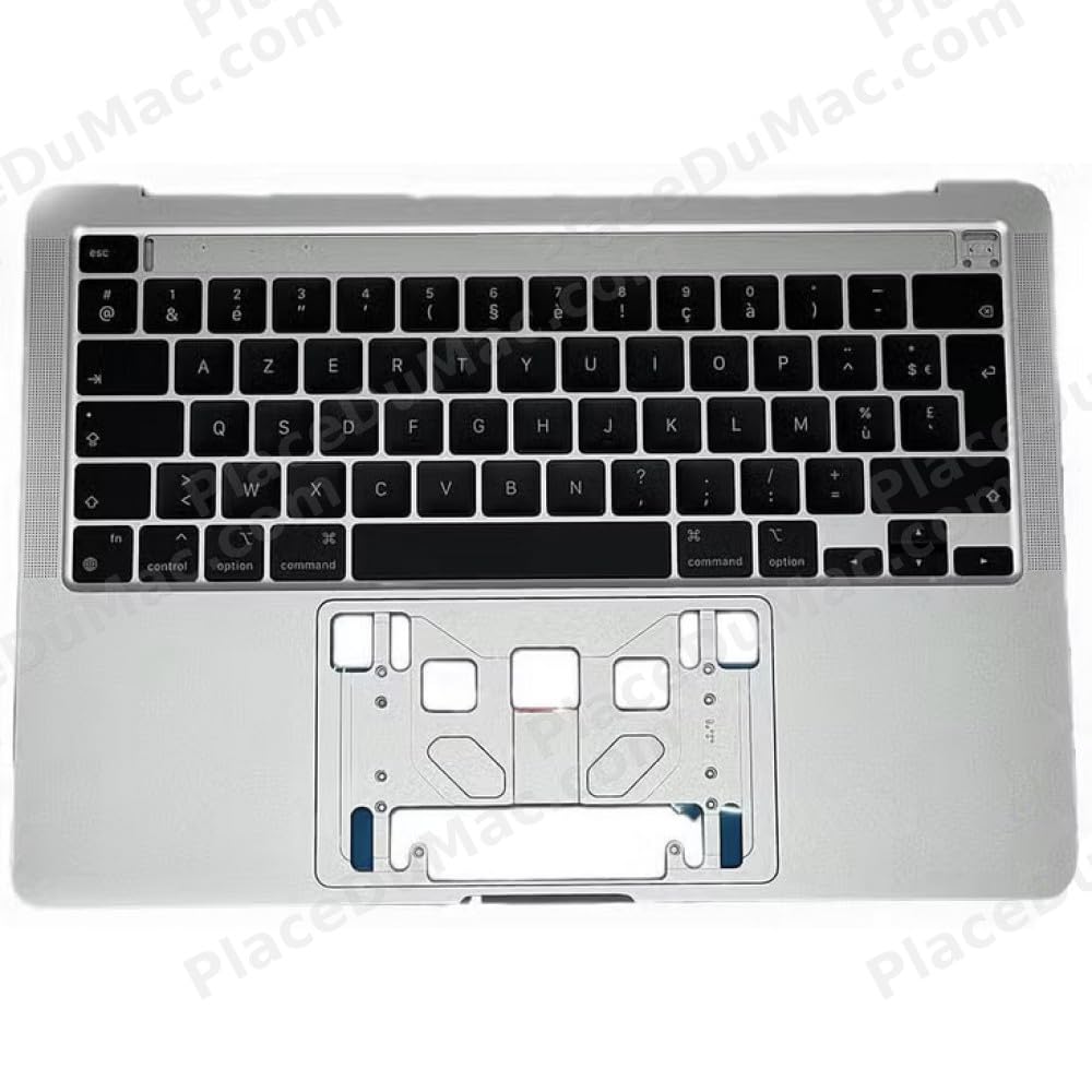reboot Cover superiore per tastiera francese (A2338) argento MacBook Pro Retina Touchbar M1 13 L2020 compatibile Apple Grade B